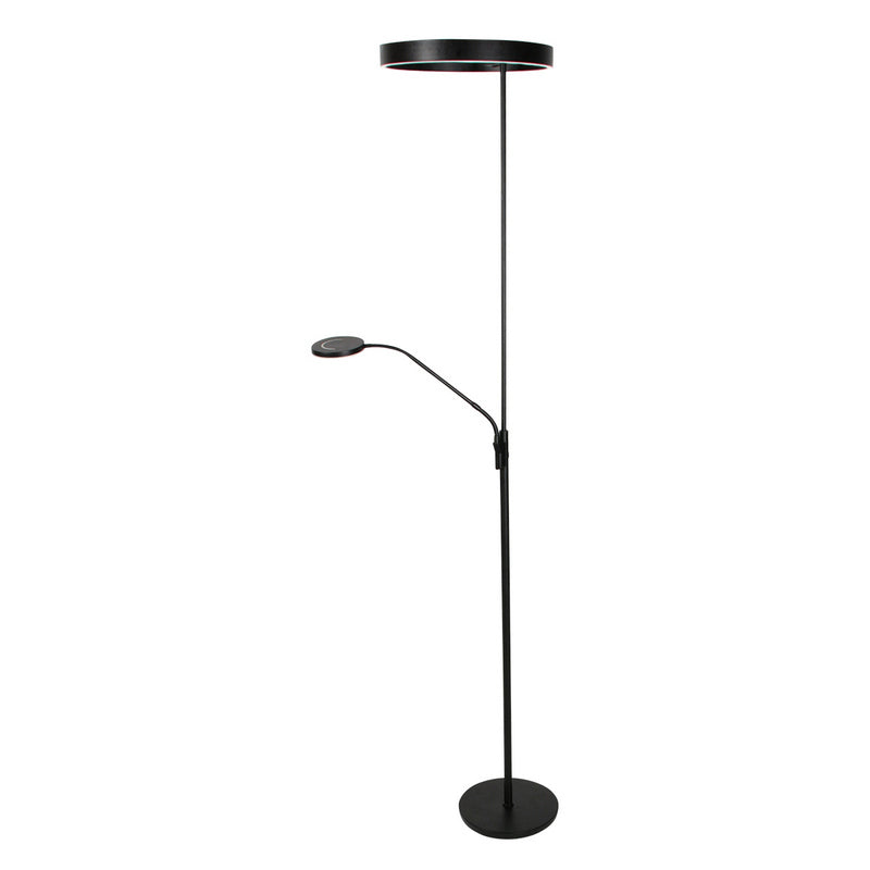 Steinhauer Soleil 2 Vloerlamp Uplight met Zijarm Zwart 4388ZW