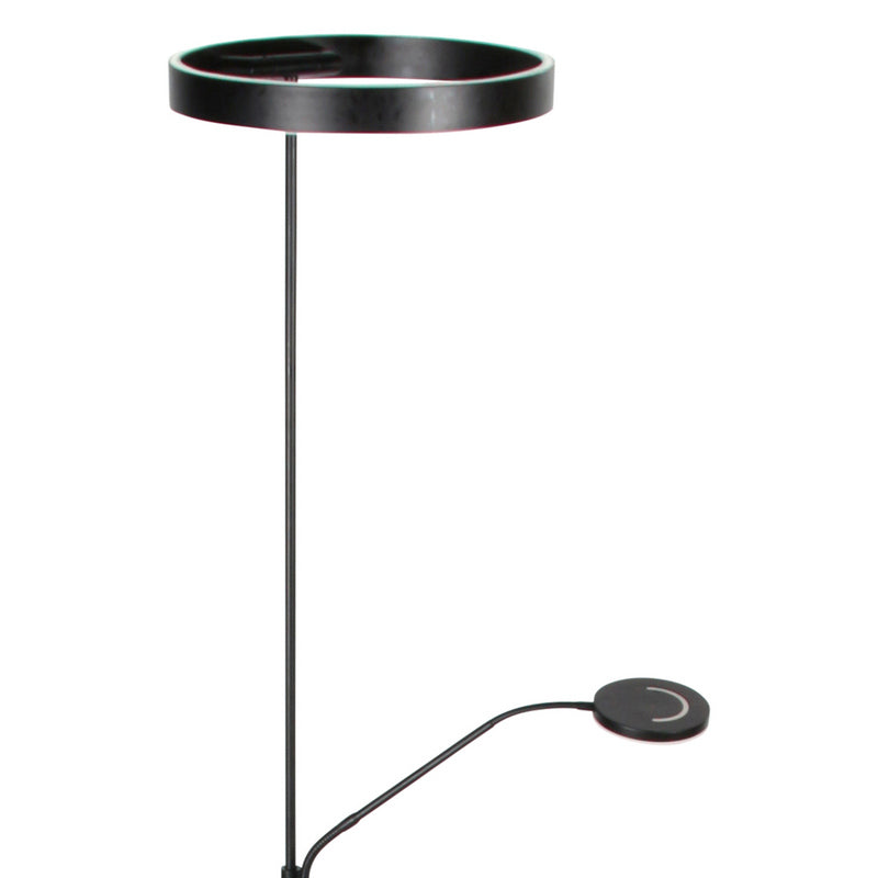 Steinhauer Soleil 2 Vloerlamp Uplight met Zijarm Zwart 4388ZW