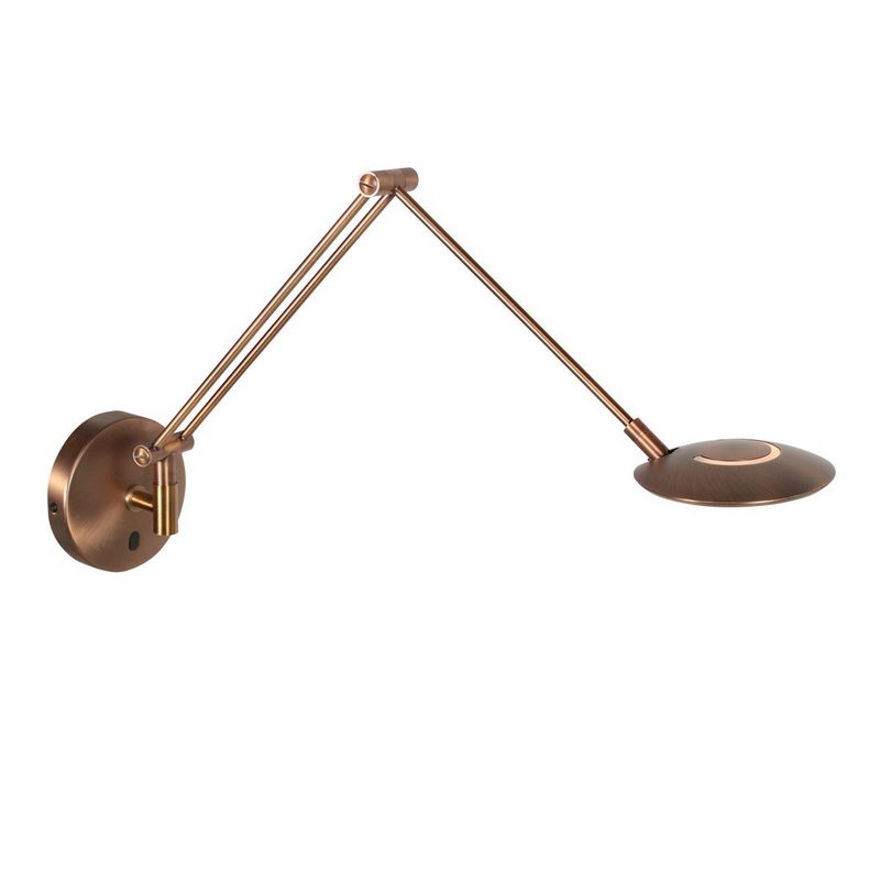 Steinhauer Wandlamp Zenith2 Brons 4392BR met pushdimmer en afstandsbediening