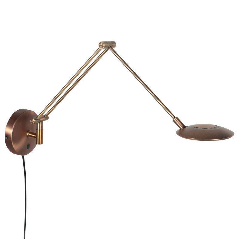 Steinhauer Wandlamp Zenith2 Brons 4392BR met pushdimmer en afstandsbediening