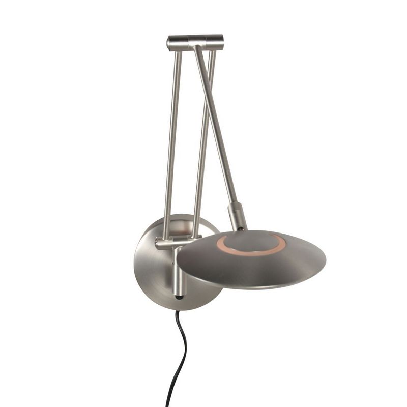 Steinhauer Wandlamp Zenith2 Satijn Staal 4392ST met pushdimmer en afstandsbediening