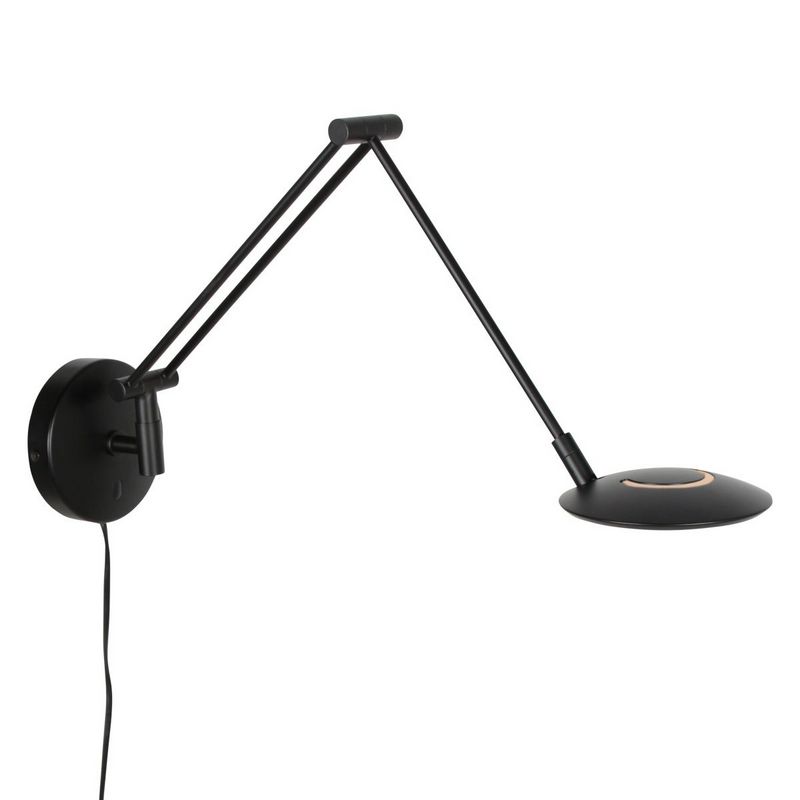 Steinhauer Wandlamp Zenith2 Mat Zwart 4392ZW met pushdimmer en afstandsbediening