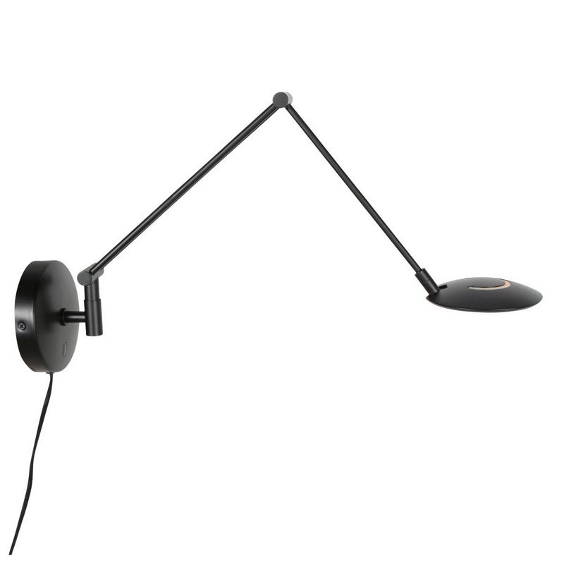 Steinhauer Wandlamp Zenith2 Mat Zwart 4392ZW met pushdimmer en afstandsbediening