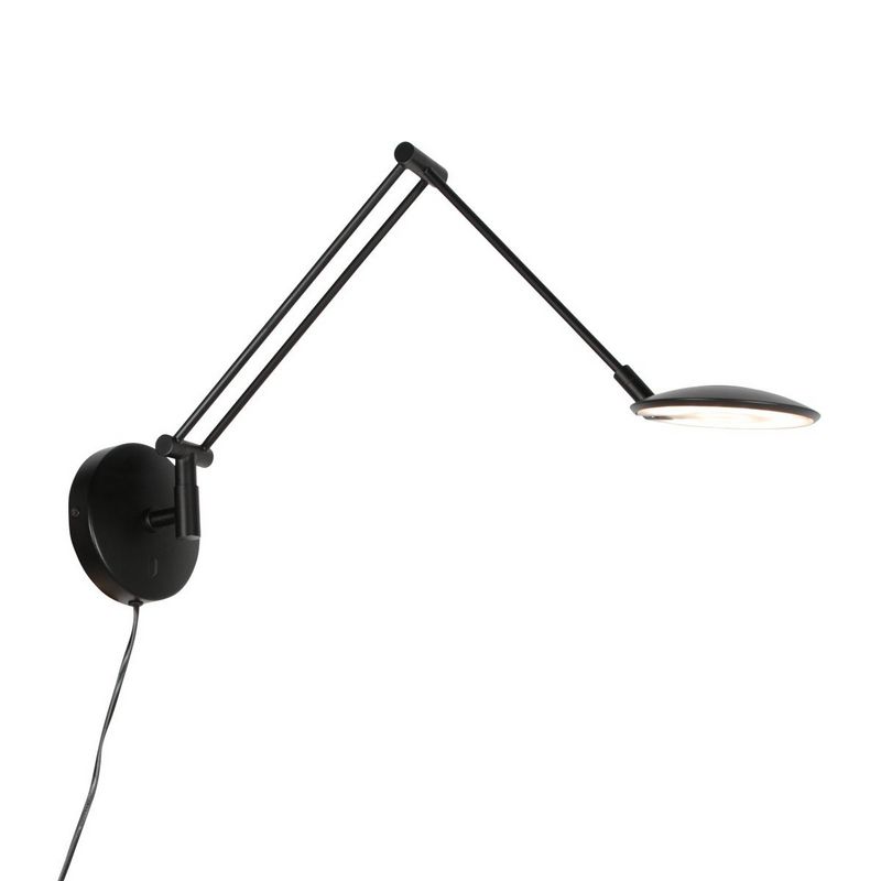 Steinhauer Wandlamp Zenith2 Mat Zwart 4392ZW met pushdimmer en afstandsbediening