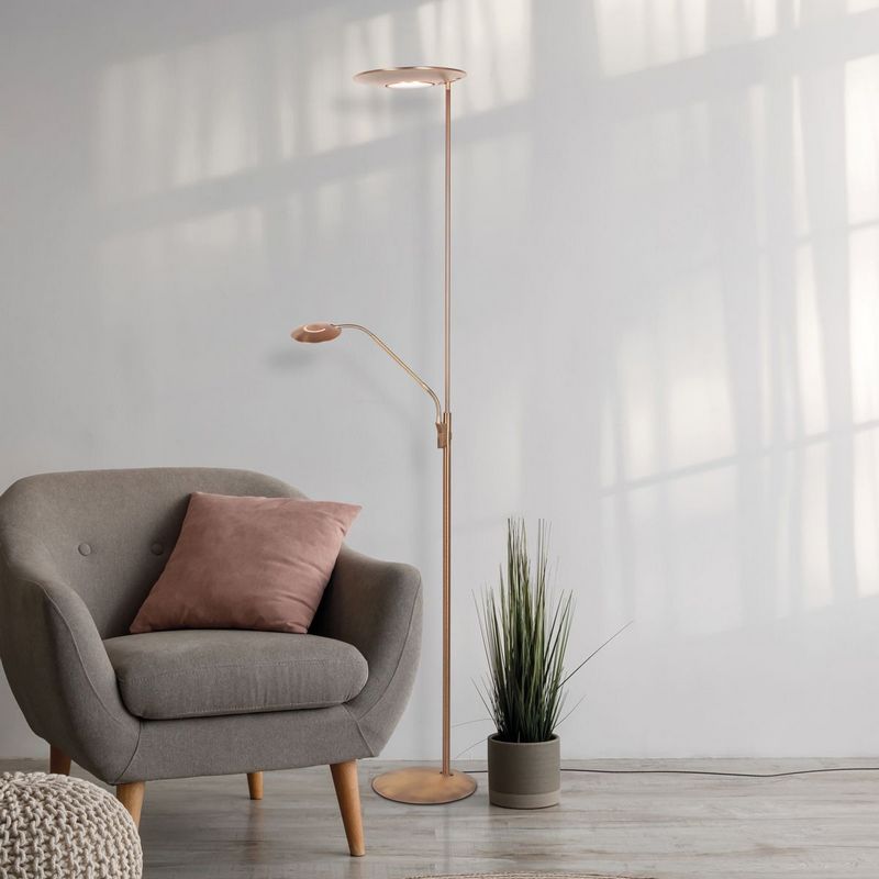 Steinhauer Vloerlamp Zenith 2 Brons met Afstandsbediening 4394BR