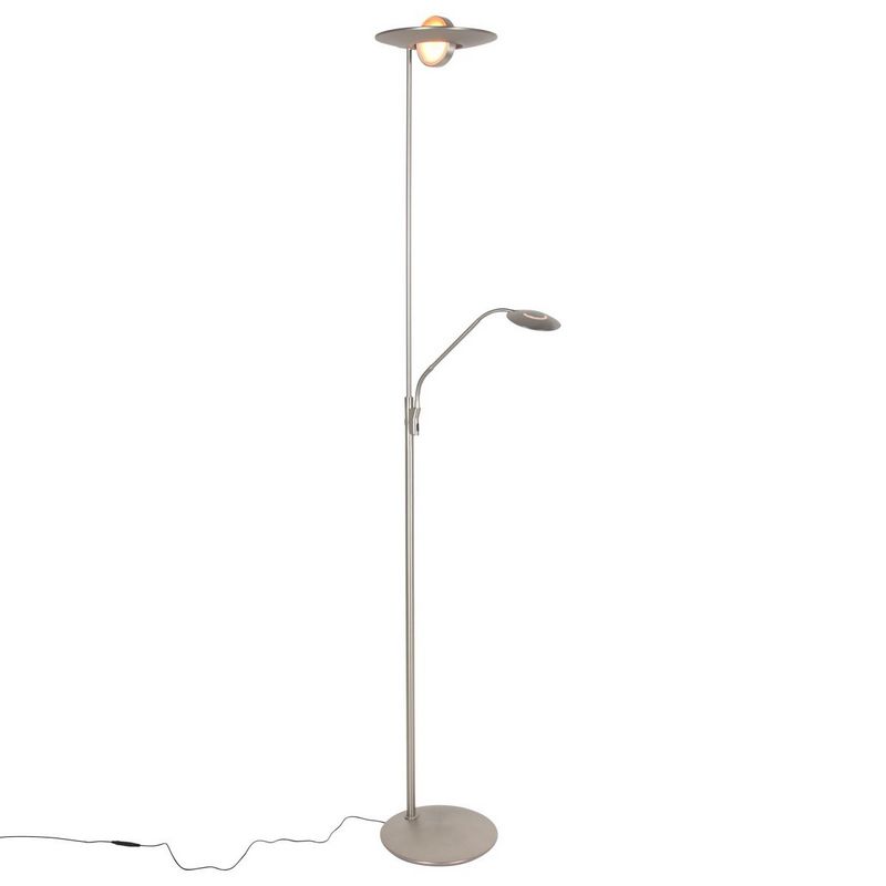 Steinhauer Vloerlamp Zenith2 Staal met Afstandsbediening 4394ST