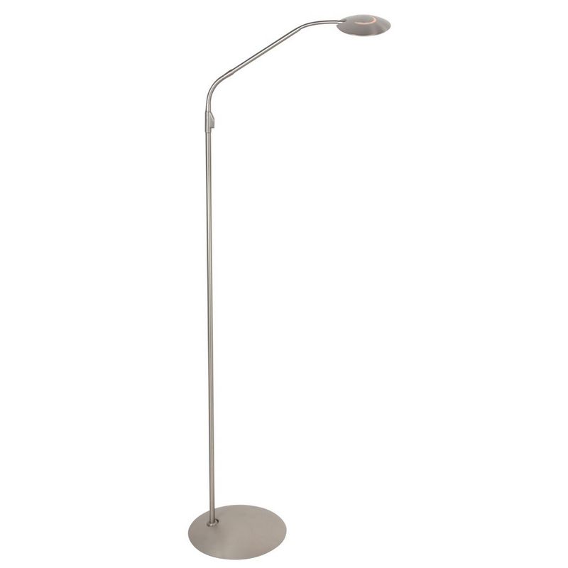 Steinhauer Vloerlamp Zenith2 Satijn Staal 4395ST met push dimmer en afstandsbediening
