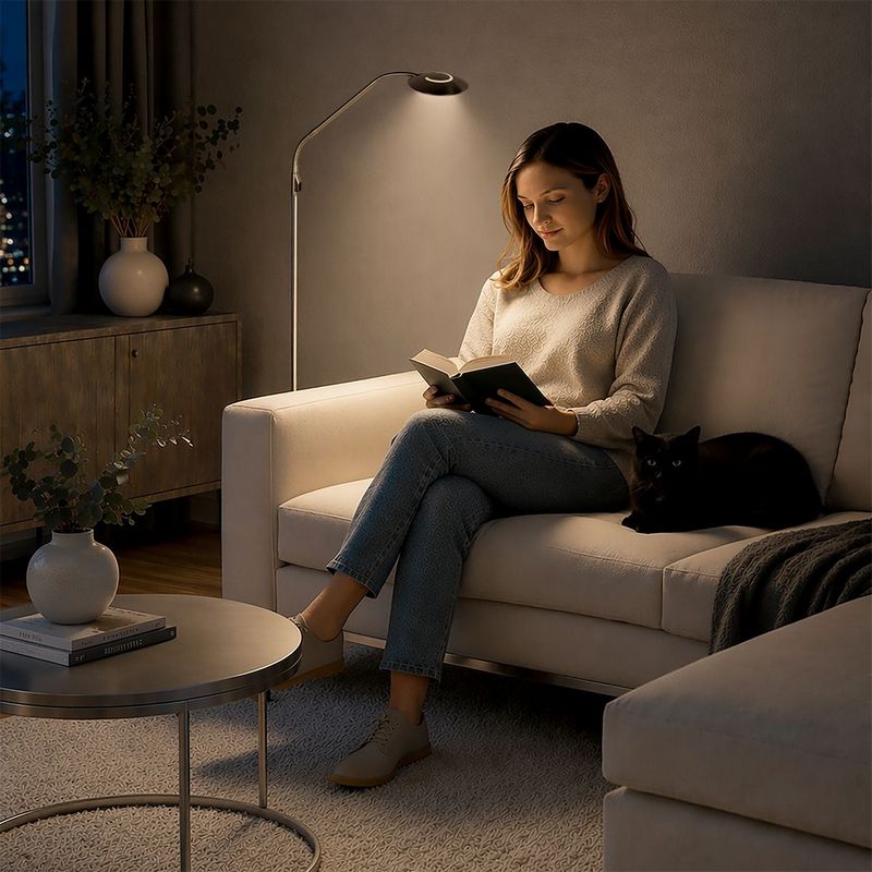Steinhauer Vloerlamp Zenith2 Satijn Staal 4395ST met push dimmer en afstandsbediening