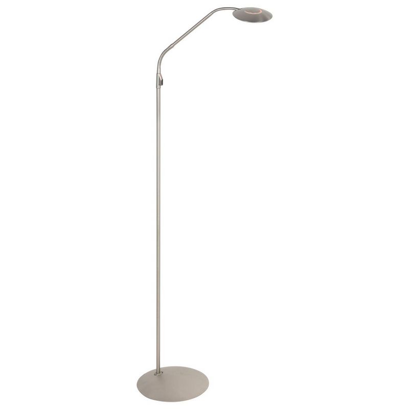 Steinhauer Vloerlamp Zenith2 Satijn Staal 4395ST met push dimmer en afstandsbediening