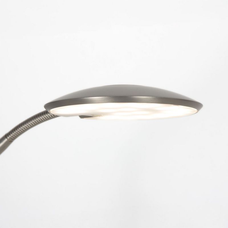 Steinhauer Vloerlamp Zenith2 Satijn Staal 4395ST met push dimmer en afstandsbediening