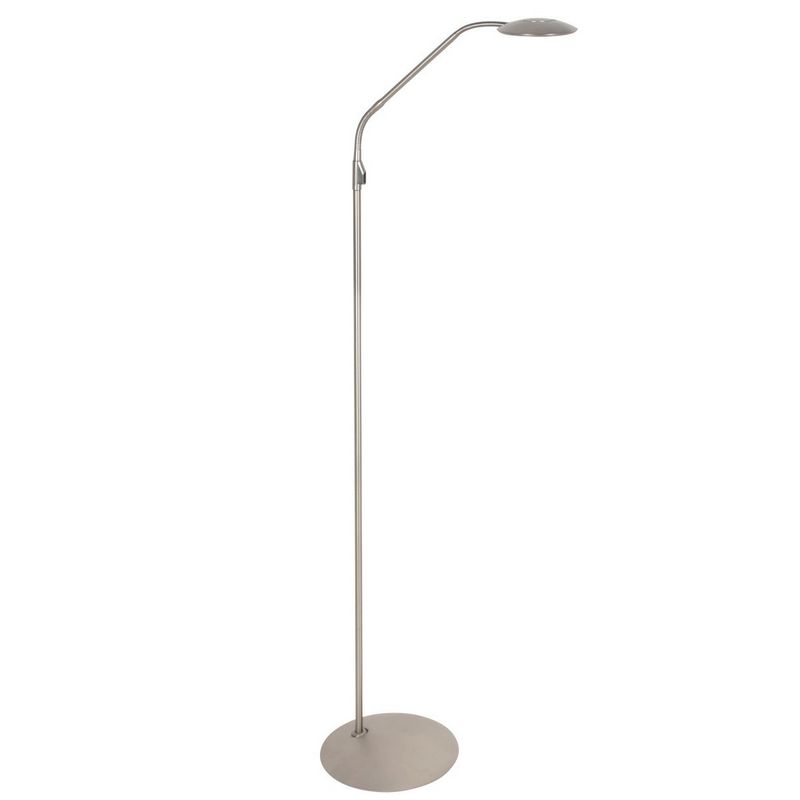Steinhauer Vloerlamp Zenith2 Satijn Staal 4395ST met push dimmer en afstandsbediening