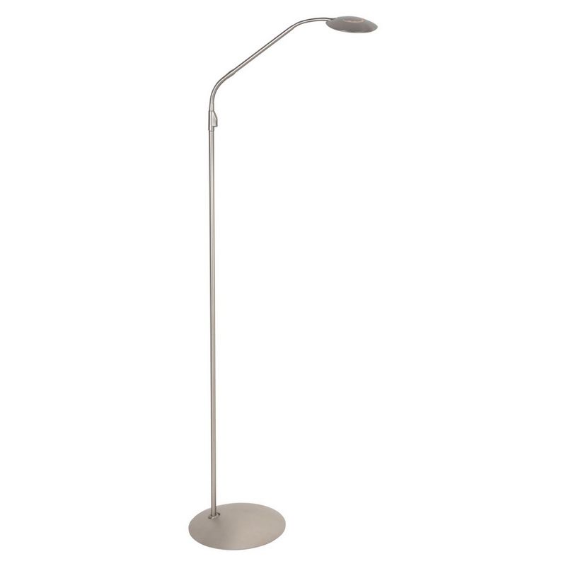 Steinhauer Vloerlamp Zenith2 Satijn Staal 4395ST met push dimmer en afstandsbediening