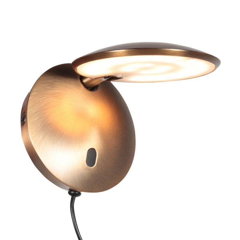 Steinhauer Wandlamp Zenith2 Brons 4396BR met pushdimmer en afstandsbediening