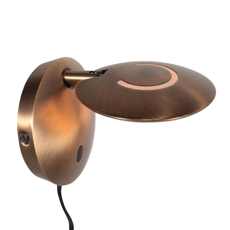 Steinhauer Wandlamp Zenith2 Brons 4396BR met pushdimmer en afstandsbediening