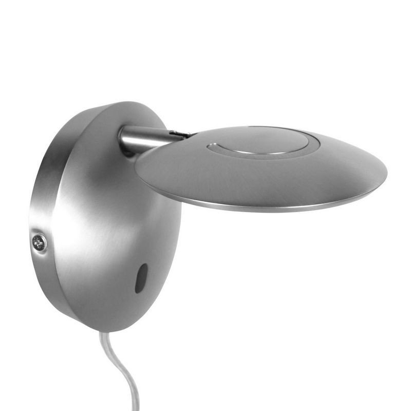 Steinhauer Wandlamp Zenith2 Satijn Staal 4396ST met pushdimmer en afstandsbediening