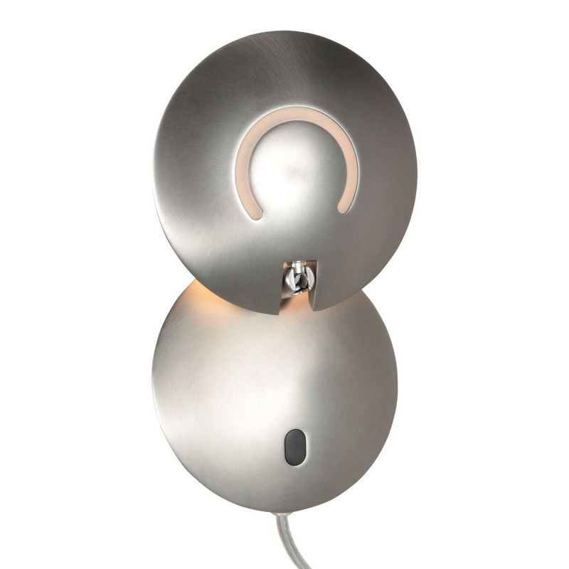 Steinhauer Wandlamp Zenith2 Satijn Staal 4396ST met pushdimmer en afstandsbediening