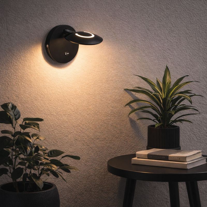 Steinhauer Wandlamp Zenith2 Zwart 4396ZW met pushdimmer en afstandsbediening