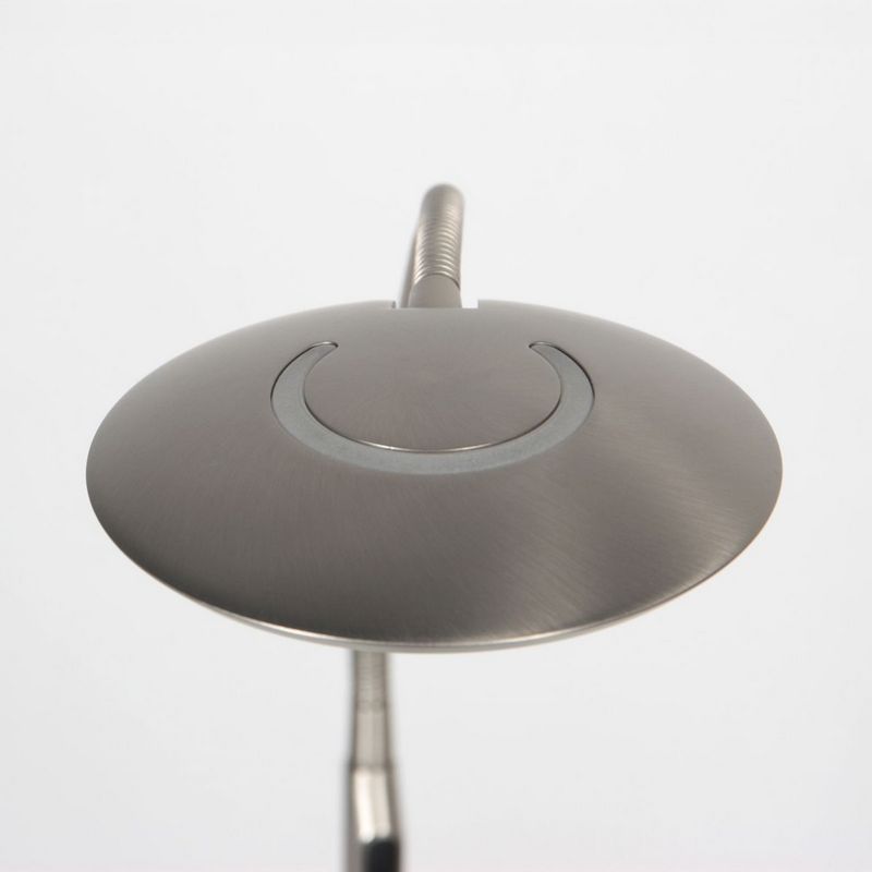Steinhauer Zenith 2 accu Vloerlamp 4398ST Geborsteld Satijn Staal met Flexarm