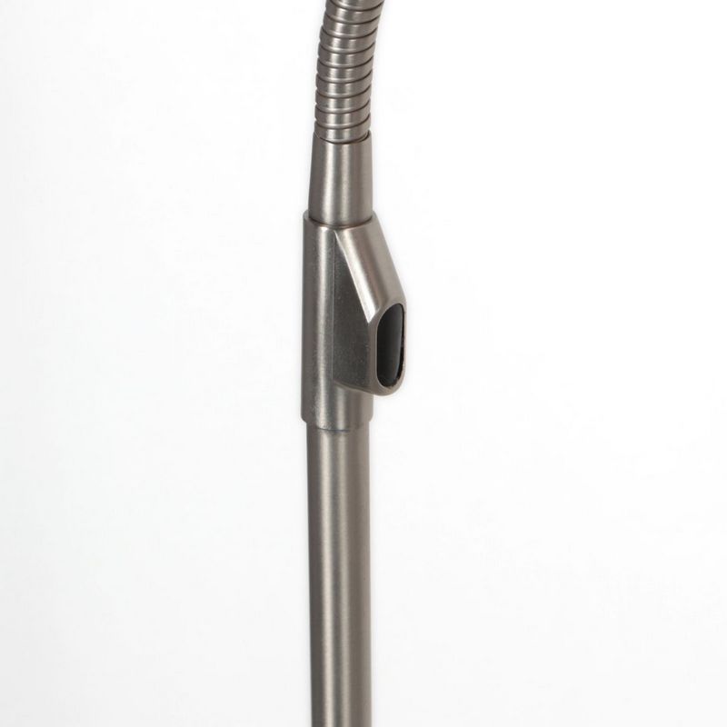 Steinhauer Zenith 2 accu Vloerlamp 4398ST Geborsteld Satijn Staal met Flexarm