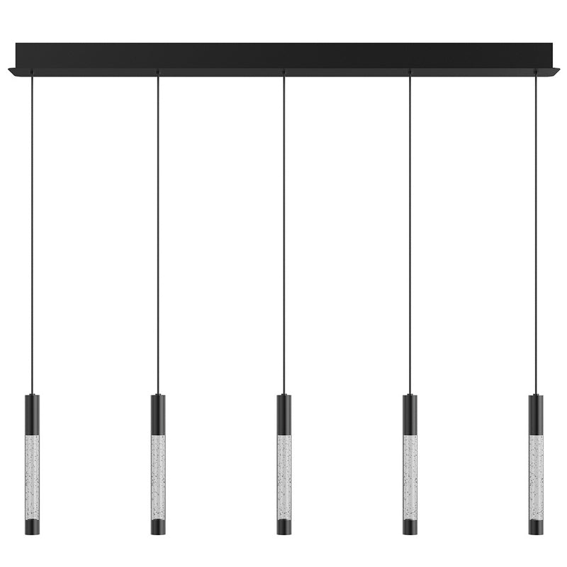 Steinhauer Alisio 5-lichts Hanglamp – Balk Zwart/Zwart