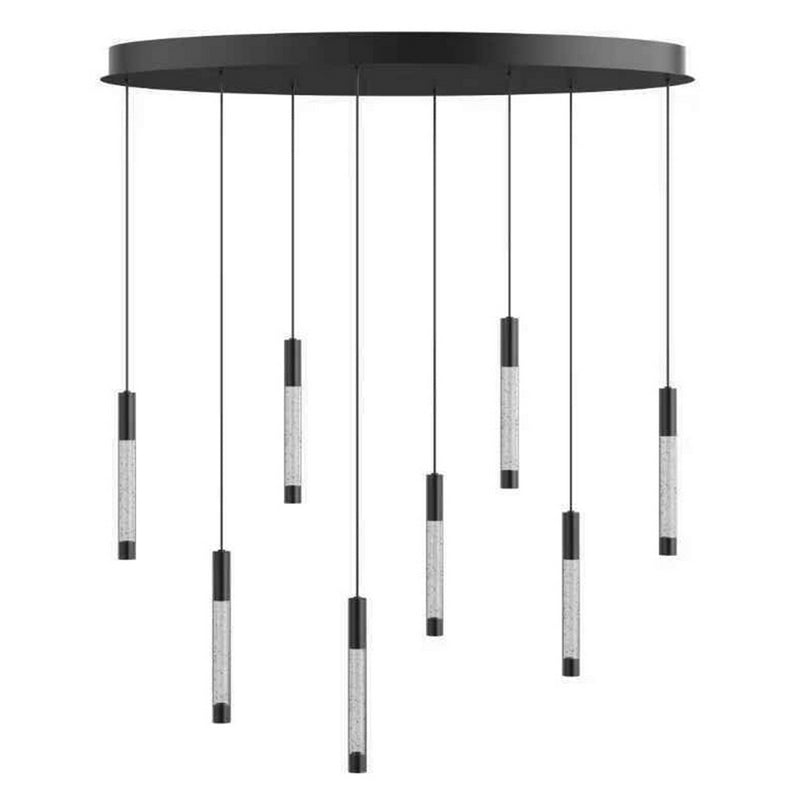 Steinhauer Alisio 8-lichts Hanglamp – Ovaal Zwart/Zwart