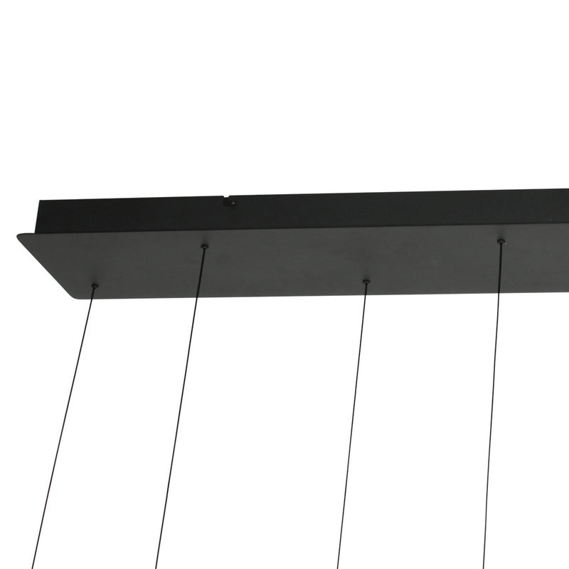 Steinhauer Alisio 8-lichts Hanglamp – Rechte Plaat Goud/Zwart
