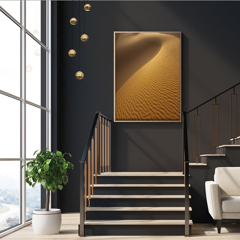 Steinhauer Belluno 5-lichts Hanglamp – Ronde Plaat Mat Goud/Zwart