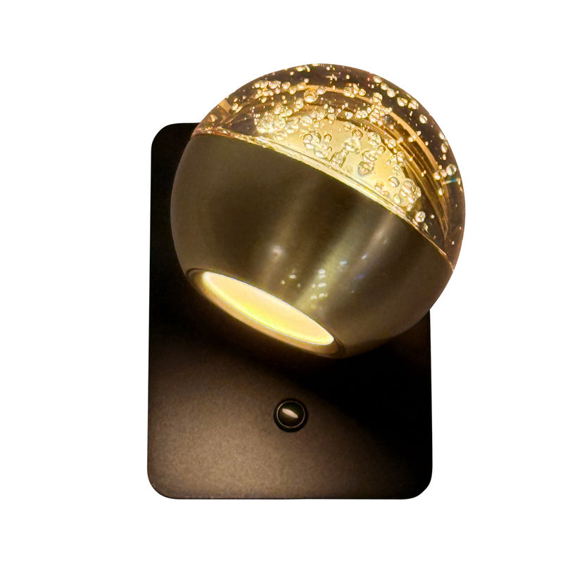 Steinhauer Belluno 1-lichts Wandlamp Mat Goud/Zwart