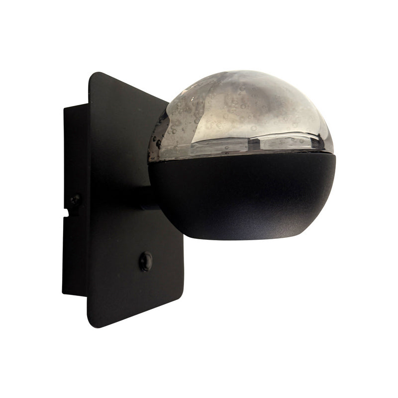Steinhauer Belluno 1-lichts Wandlamp Mat Zwart/Zwart