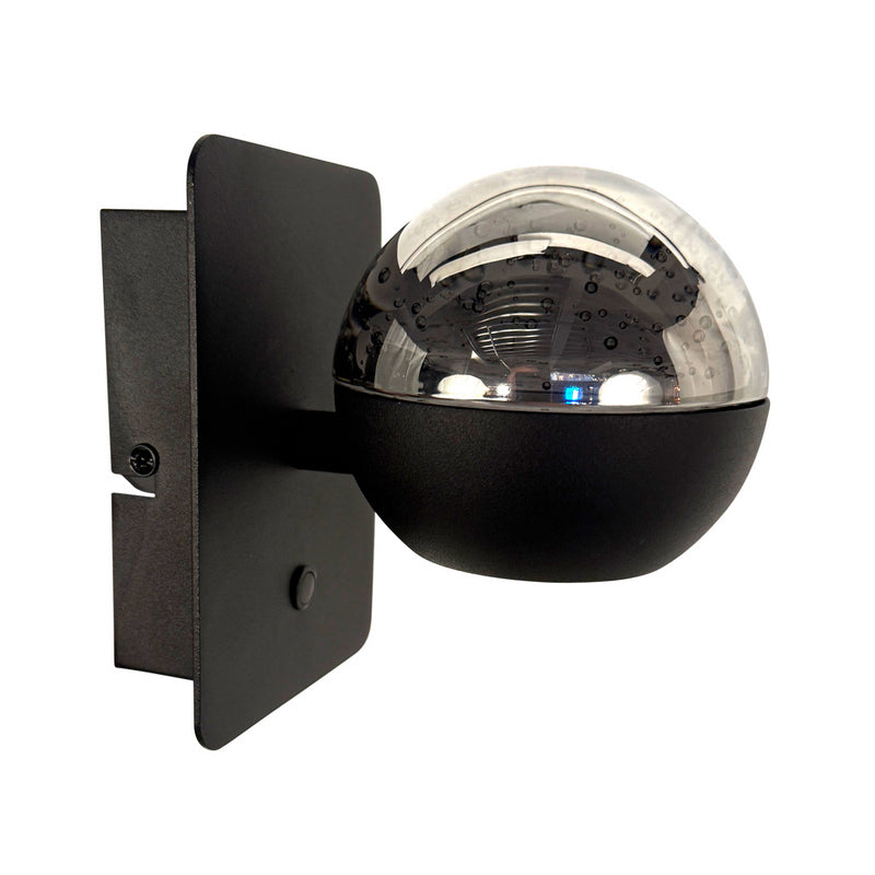 Steinhauer Belluno 1-lichts Wandlamp Mat Zwart/Zwart