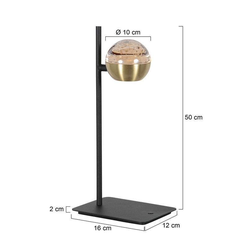 Steinhauer Belluno 1-lichts Tafellamp Mat Goud/Zwart