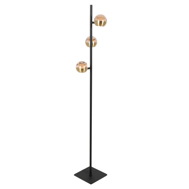 Steinhauer Belluno 3-lichts Vloerlamp Mat Goud/Zwart