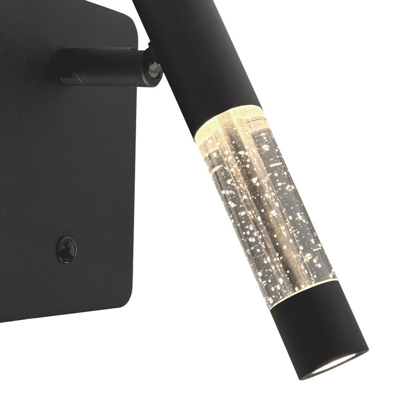 Steinhauer Alisio 1-lichts Wandlamp Mat Zwart/Zwart