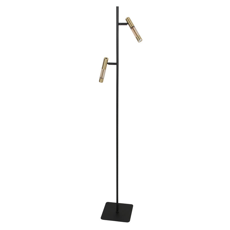 Steinhauer Alisio 2-Lichts Vloerlamp Mat Goud/Zwart 2 x 990Lumen