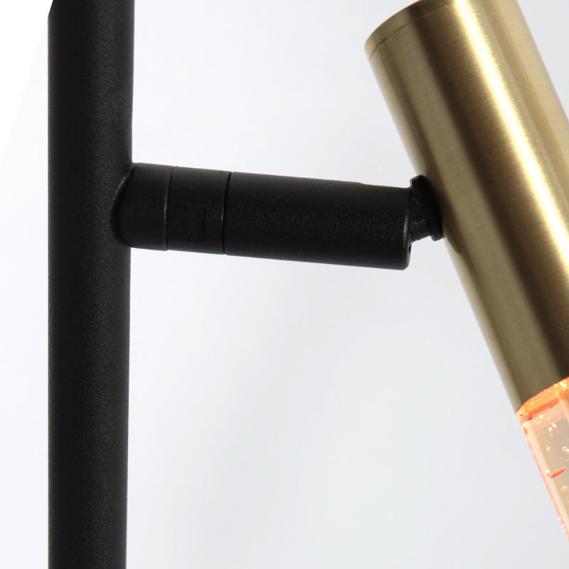 Steinhauer Alisio 2-Lichts Vloerlamp Mat Goud/Zwart 2 x 990Lumen