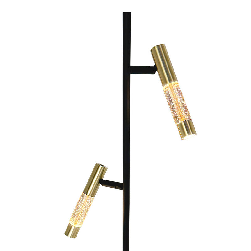 Steinhauer Alisio 2-Lichts Vloerlamp Mat Goud/Zwart 2 x 990Lumen