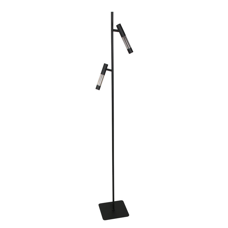 Steinhauer Alisio 2-Lichts Vloerlamp Mat Zwart/Zwart 2 x 990Lumen