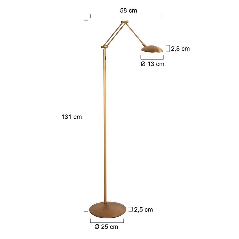 Steinhauer Daphne 4601BR Lees-Vloerlamp Brons