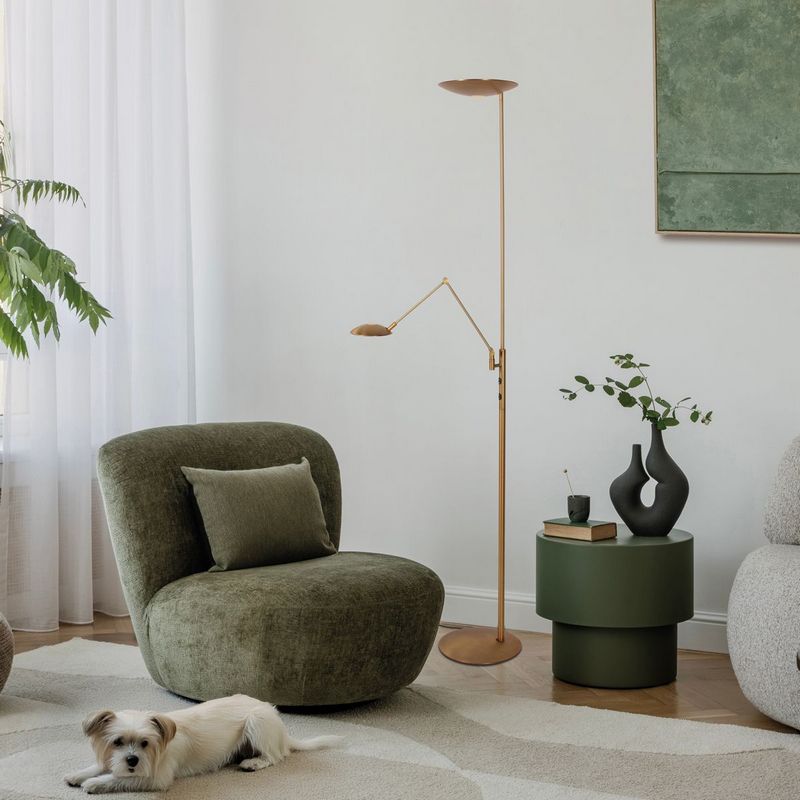 Steinhauer Daphne 2-Lichts Uplight met zijarm 4602BR vloerlamp brons