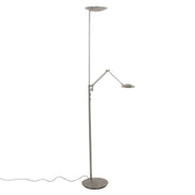 Steinhauer Daphne 2-Lichts Uplight met zijarm 4602ST vloerlamp Geborsteld Staal