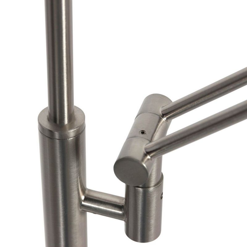 Steinhauer Daphne 2-Lichts Uplight met zijarm 4602ST vloerlamp Geborsteld Staal