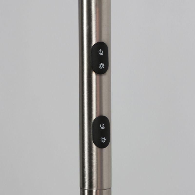 Steinhauer Daphne 2-Lichts Uplight met zijarm 4602ST vloerlamp Geborsteld Staal