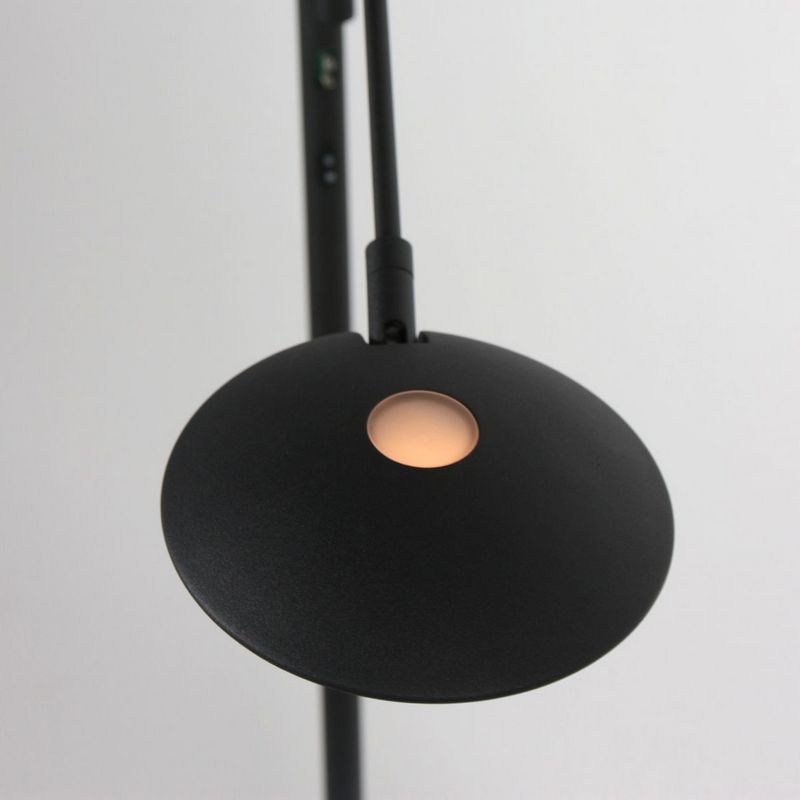 Steinhauer Daphne 2-Lichts Uplight met zijarm 4602ZW vloerlamp Mat Zwart