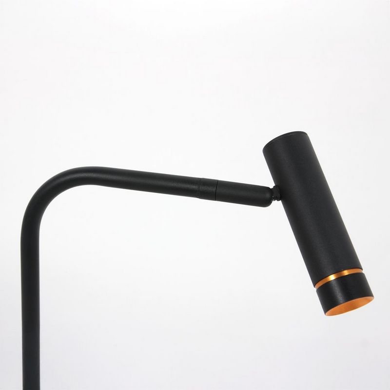Lumo Design Tafellamp Zwart/goudkleurige accenten 480Lumen (2700Kelvin Warm Wit)