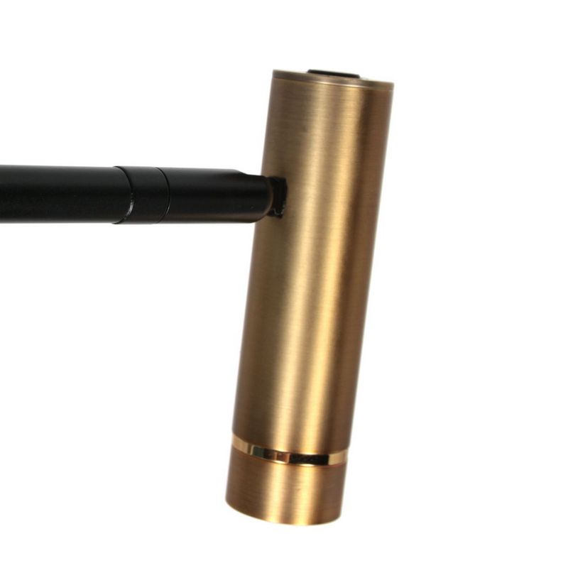Vloerlamp Lumo – Zwart/Brons met Goud accenten | 1-Lichts LED Leeslamp met Touchdimmer