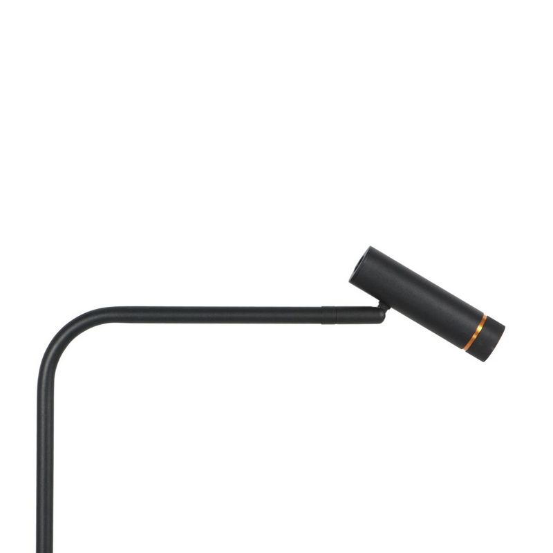 Vloerlamp Lumo – Zwart met Goud accenten | 1-Lichts LED Leeslamp met Touchdimmer