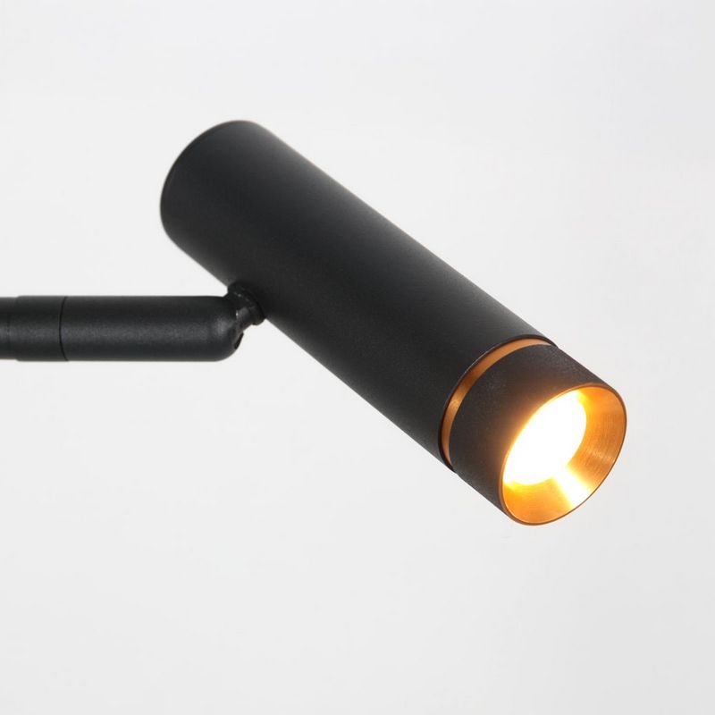 Vloerlamp Lumo – Zwart met Goud accenten | 1-Lichts LED Leeslamp met Touchdimmer