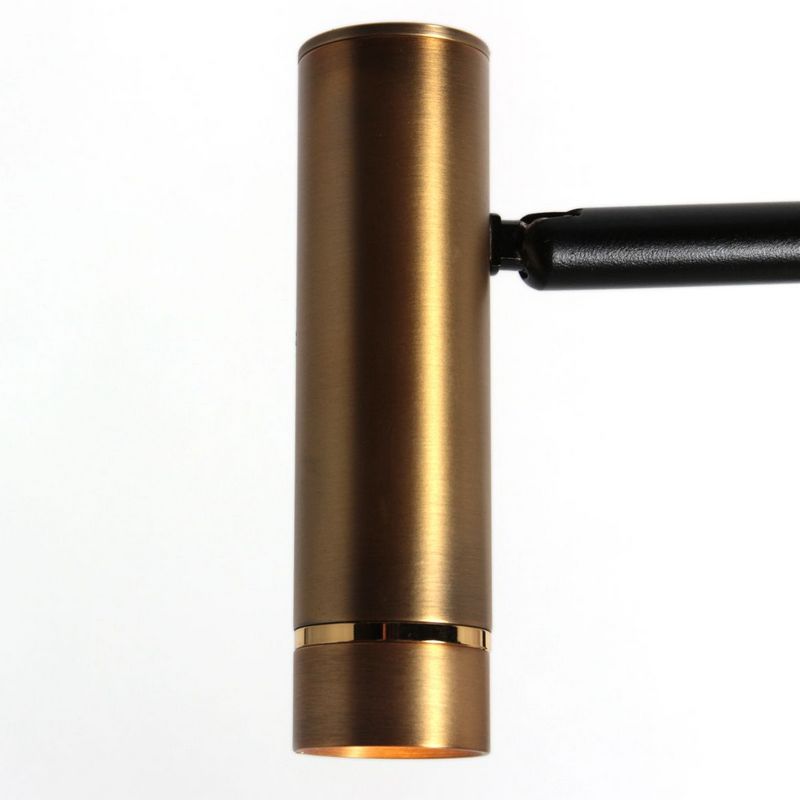 Vloerlamp Lumo – Zwart/Brons met Goud accenten | 2-Lichts LED Leeslamp met Touchdimmer