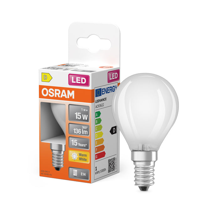 Osram Led Kogellamp F-LED CLP15M 1W 827 E14