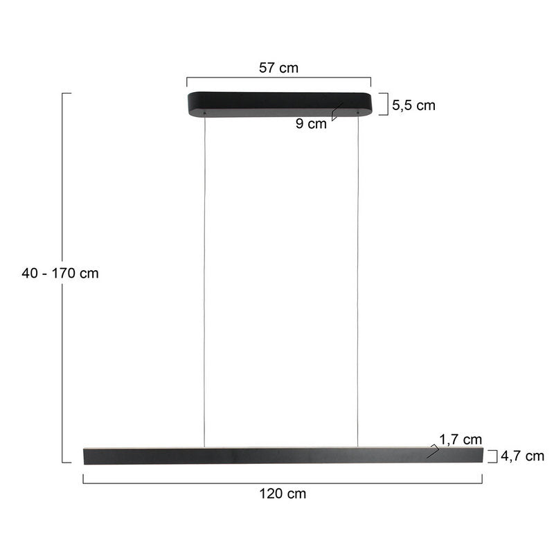 Steinhauer Karol Cable Lift Hanglamp 4733ZW Zwart